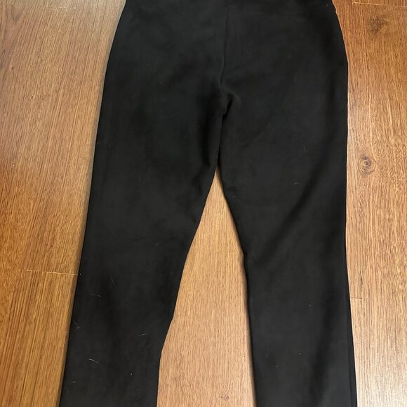 Womens Andrew Marc Black Pants Ponte Suede Medium - Picture 5 of 6